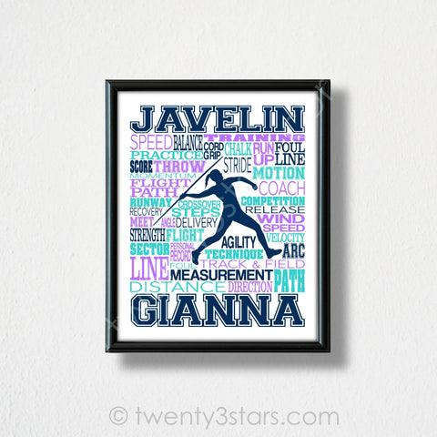 Girl's Javelin Typography Wall Art - twenty3stars