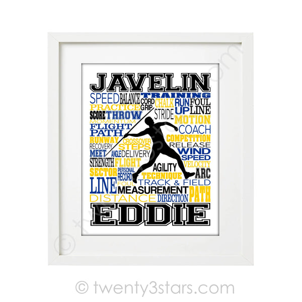 Girl's Javelin Typography Wall Art - twenty3stars