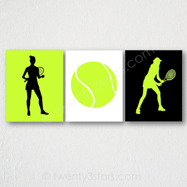 Girl's Tennis Wall Art Trio  - twenty3stars