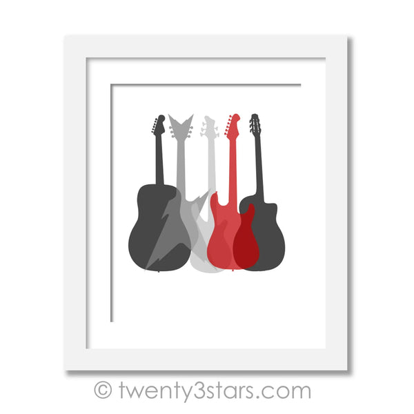 Guitars & Name Pop Wall Art - twenty3stars