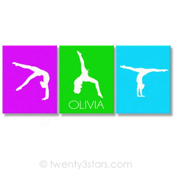 Gymnastics Silhouette Trio Wall Art - twenty3stars