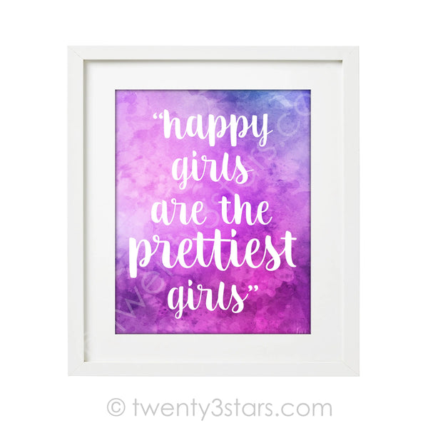 Happy Girls Watercolor Wall Art - twenty3stars