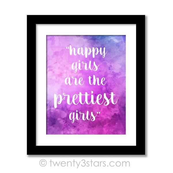 Happy Girls Watercolor Wall Art - twenty3stars