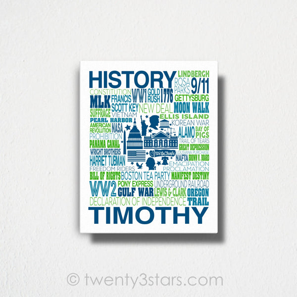 History Typography Wall Art - twenty3stars