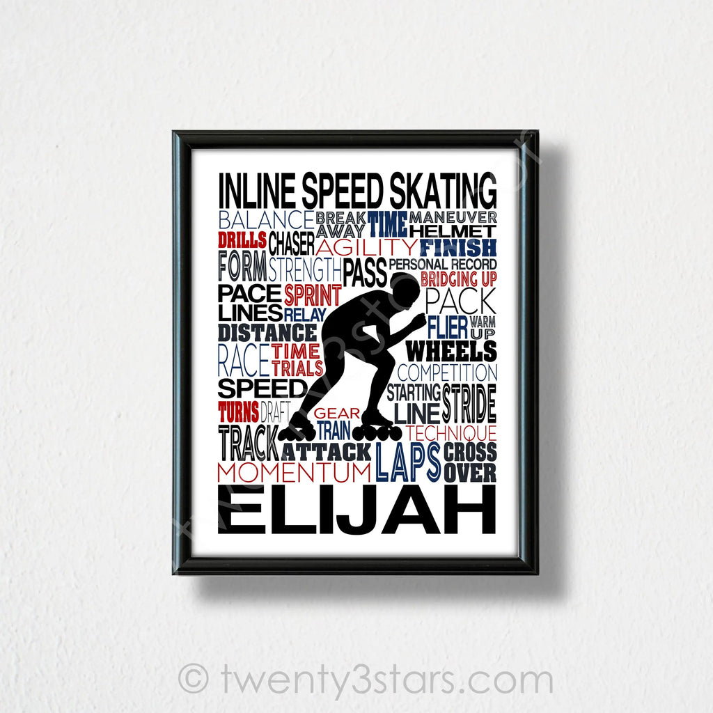 Inline Speed Skating Wall Art - twenty3stars