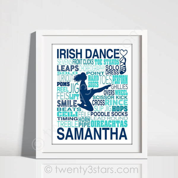 Irish Dance Typography Wall Art - twenty3stars