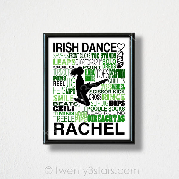 Irish Dance Word Wall Art - twenty3stars