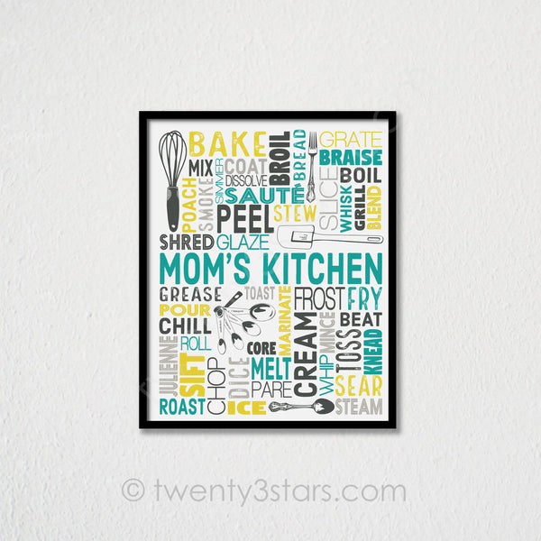 Kitchen Terms Name Wall Art - twenty3stars