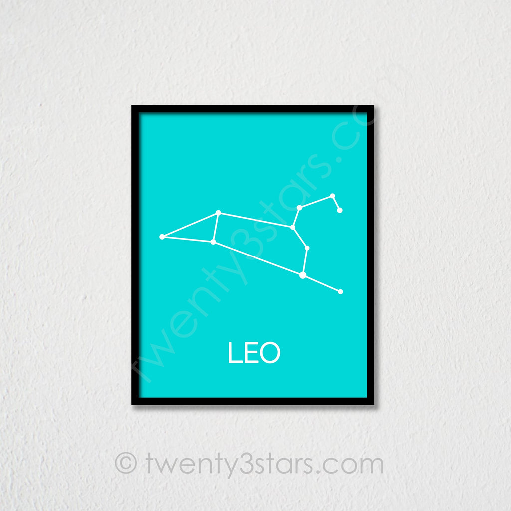 Leo Constellation Stars Wall Art - twenty3stars