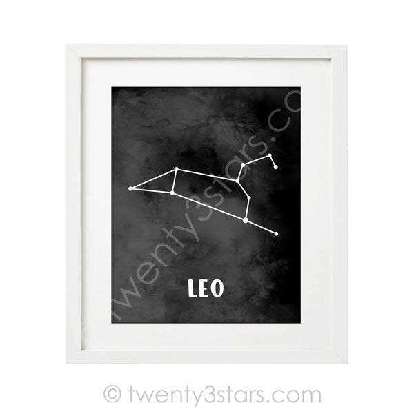 Leo Constellation Stars Wall Art - twenty3stars