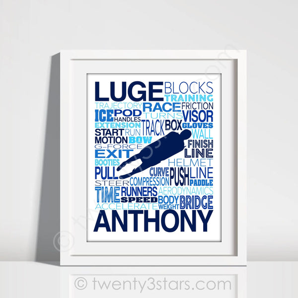 Luge Typography Wall Art - twenty3stars