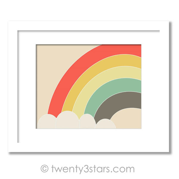 Modern Rainbow Name Wall Art - twenty3stars