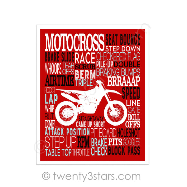 Motocross Bike Wall Art - twenty3stars
