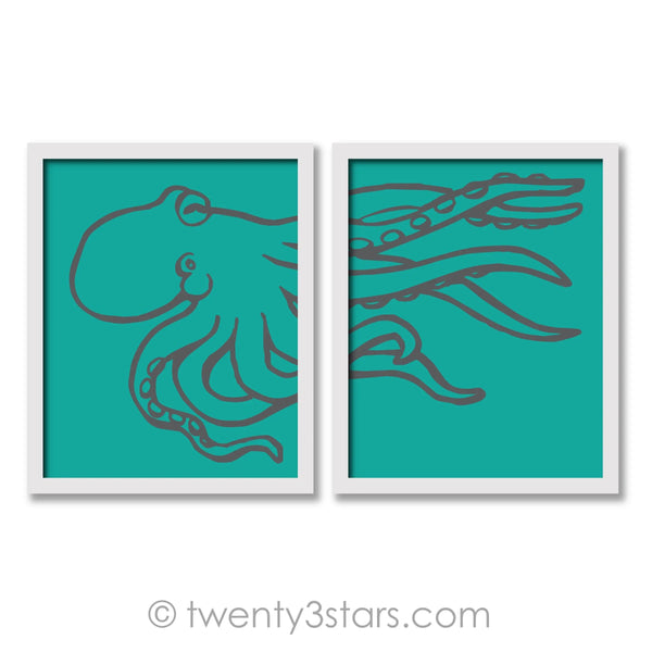 Octopus Tenticals Wall Art - twenty3stars