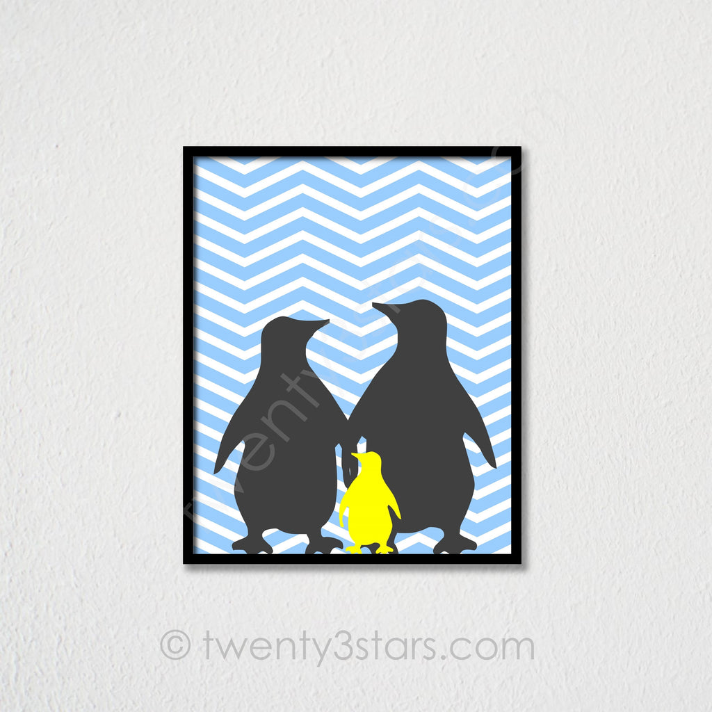Penguin Family Wall Art - twenty3stars