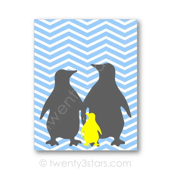 Penguin Family Wall Art - twenty3stars