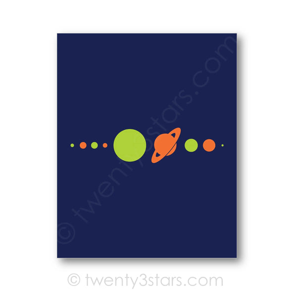 Planets Aligned Solar System Wall Art - twenty3stars