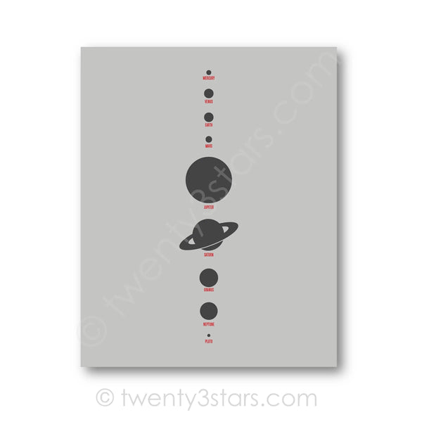 Planets Aligned Solar System Wall Art - twenty3stars