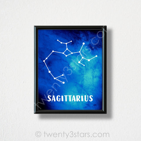 Sagittarius Constellation Star Wall Art - twenty3stars