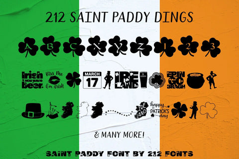 Saint Paddy's Dingbat font St Patrick OTF by 212 fonts 212 Fonts