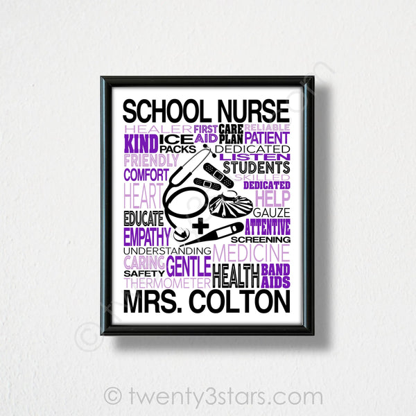 School Nurse Wall Art -twenty3stars