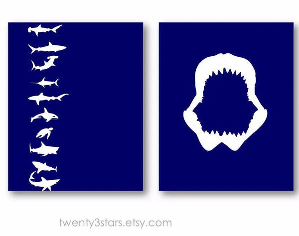 Shark Jaws Wall Art - twenty3stars