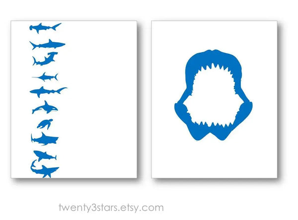 Shark Jaws Wall Art - twenty3stars