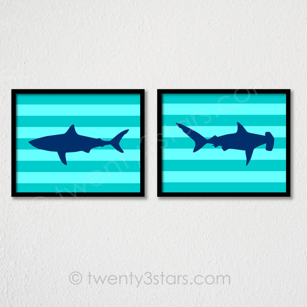 Shark Pair Wall Art - twenty3stars
