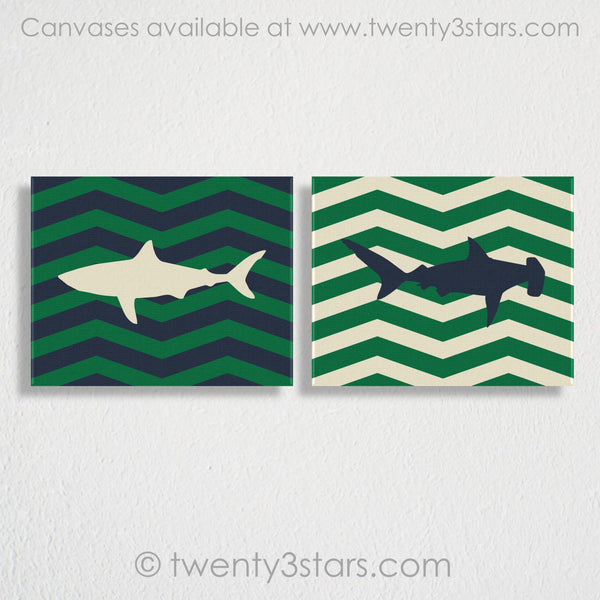Shark Pair Wall Art - twenty3stars