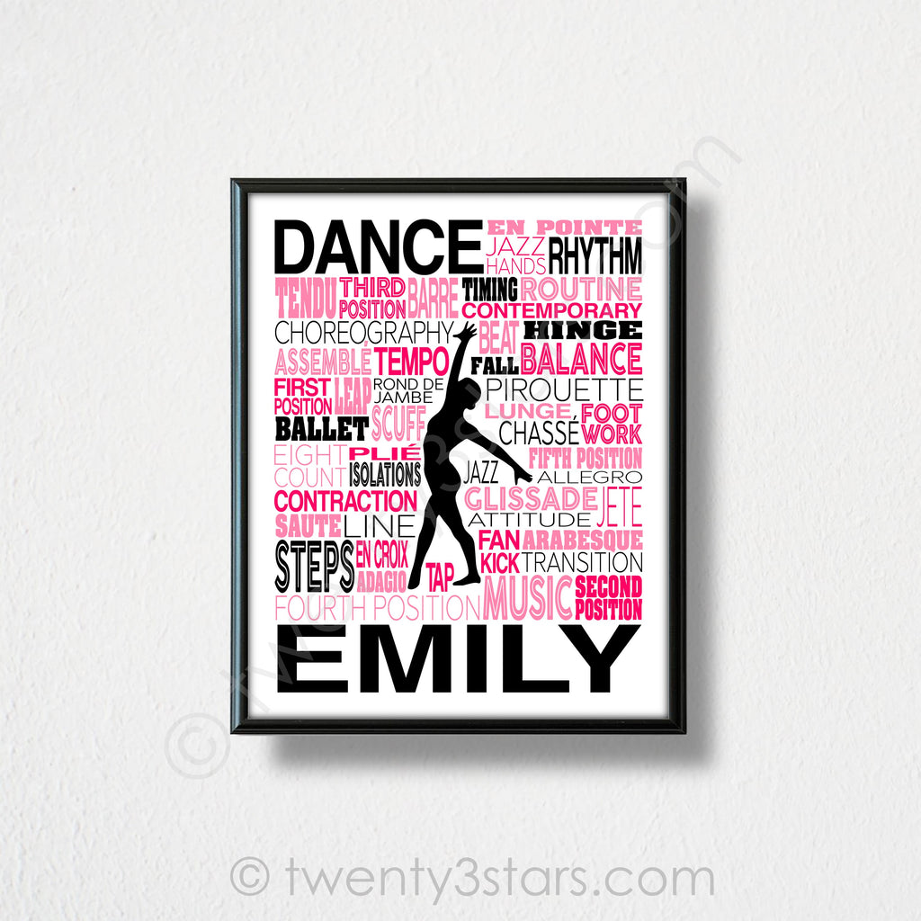 Dance Typography Wall Art - twenty3stars