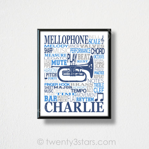 Mellophone Typography Wall Art - twenty3stars