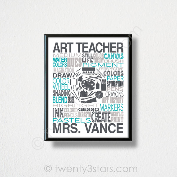 Art Teacher Wall Art - twenty3stars