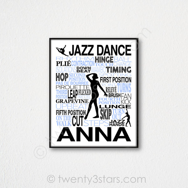 Jazz Dance Typography Wall Art - twenty3stars