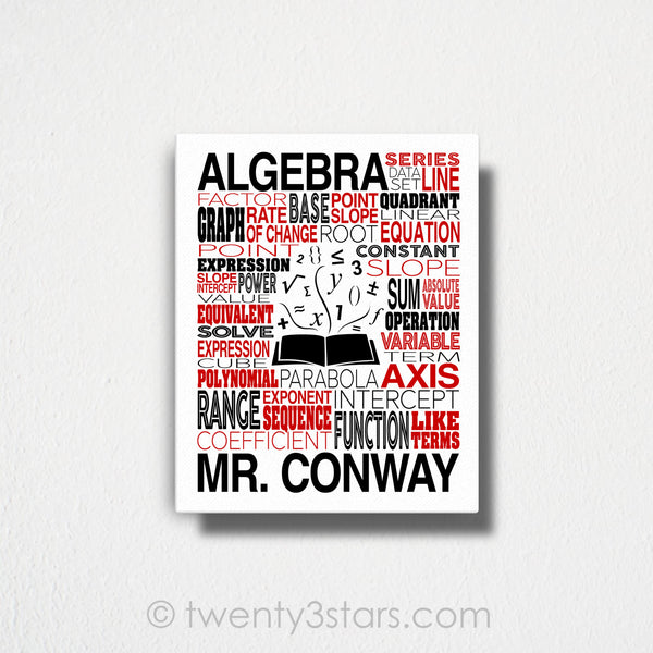 Algebra Teacher Wall Art - twenty3stars