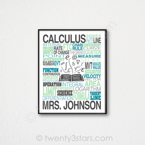 Calculus Teacher Wall Art - twenty3stars