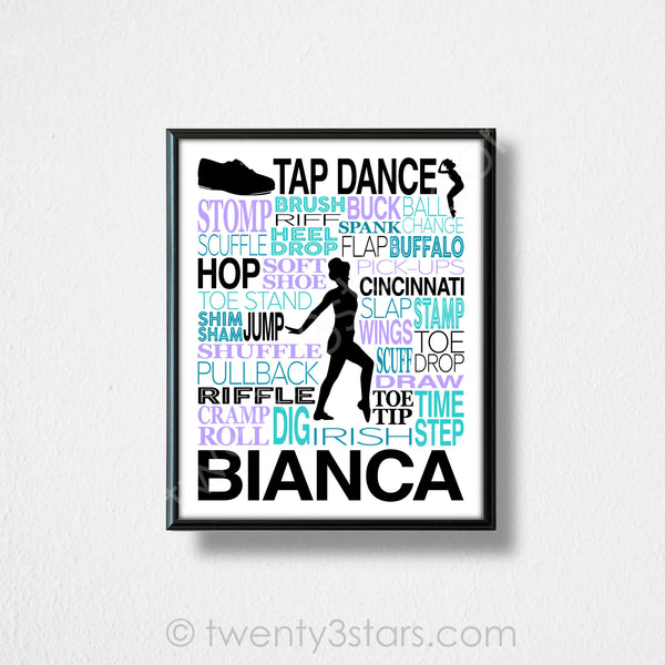 Lyrical Dance Typography Wall Art - twenty3stars