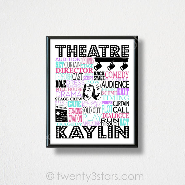 Theater Typography Wall Art - twenty3stars
