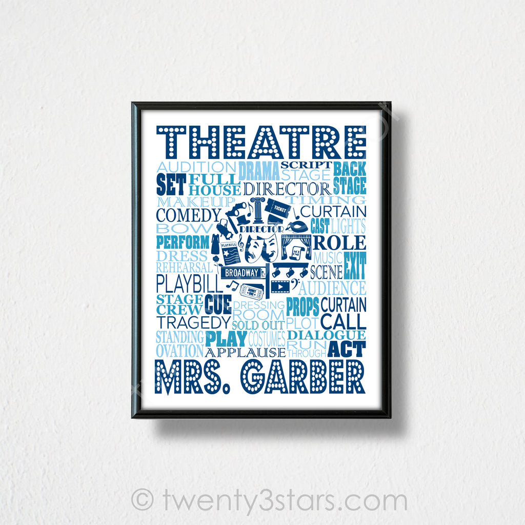 Theater Typography Wall Art - twenty3stars