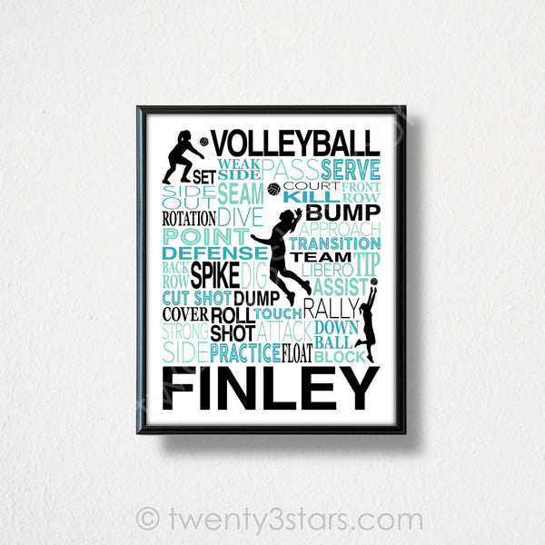 Girl's Volleyball Wall Art - twenty3stars