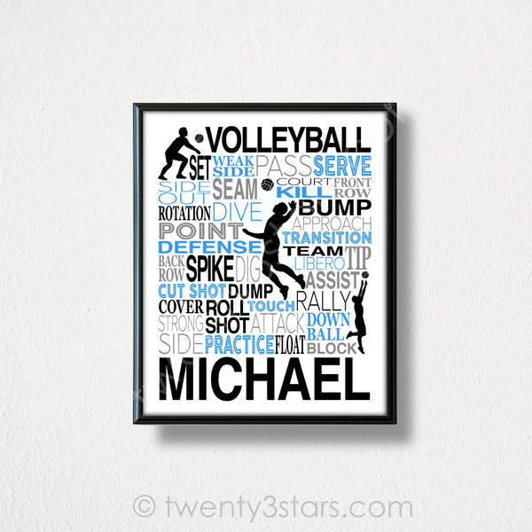 Volleyball Word Wall Art - twenty3stars