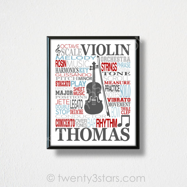 Viola Typography Wall Art - twenty3stars