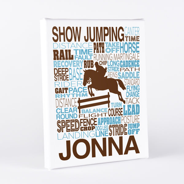 Horse Show Jumping Typography Wall Art - twenty3stars