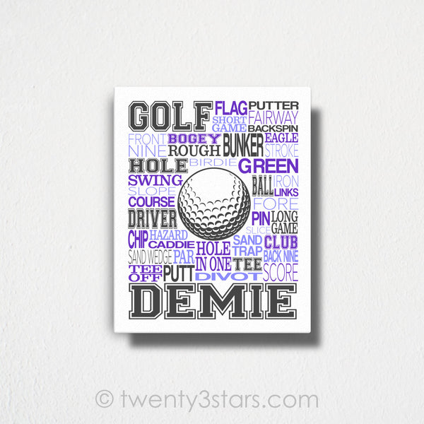 Women's Golf Typography Wall Art - twenty3stars