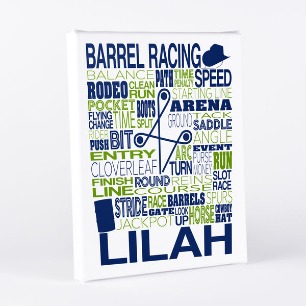 Barrel Racing Typography Wall Art - twenty3stars