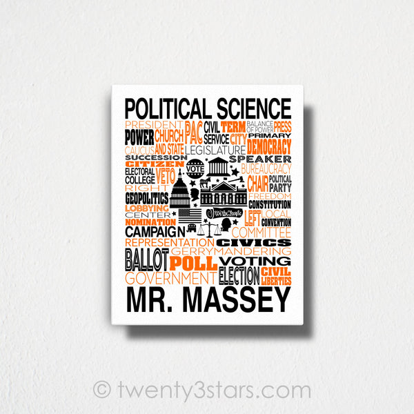 Political Science Typography Wall Art - twenty3stars