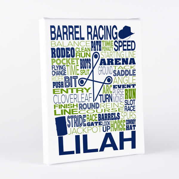 Barrel Racing Clover Typography Wall Art - twenty3stars