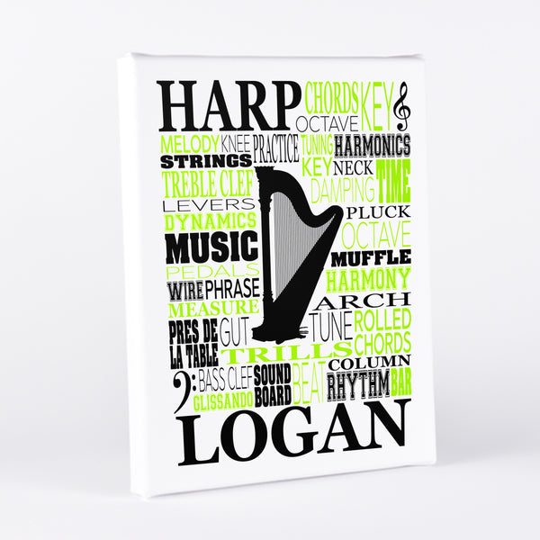 Harp Typography Wall Art - twenty3stars