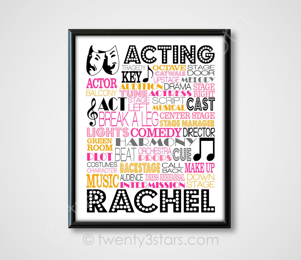 Actor Theater Acting Typography Wall Art - twenty3stars
