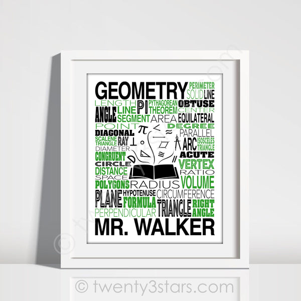 Geometry Teacher Wall Art - twenty3stars