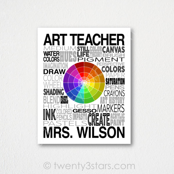 Art Teacher Wall Art - twenty3stars